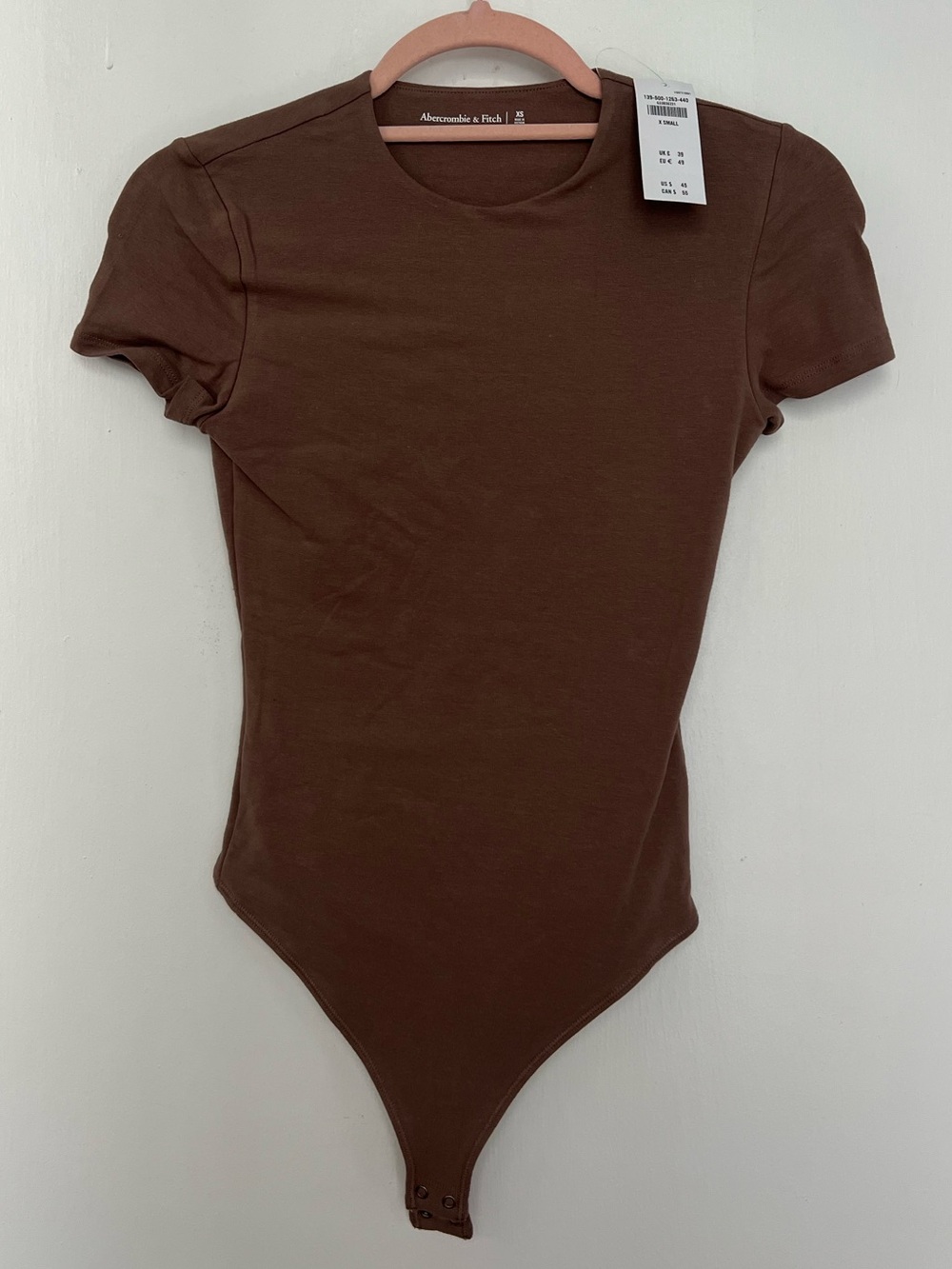 Abercrombie & Fitch Chocolate Brown Short-Sleeve Bodysuit